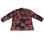 Victoria's Secret Vintage  Gold Label Satin Stripes Pajamas Top Floral Semi-Sheer Photo 1