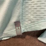 Under Armour  Shirt Womens Large Light Blue Active Zip Pocket Long Sleeve Vented Photo 3