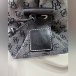 Dooney & Bourke Monogram Signature Tassel Tote Vintage purse black gray Photo 3