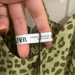 ZARA  Green Leopard Print Dress. Size XS. NWT Photo 9