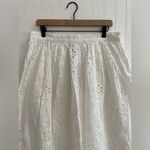 Banana Republic  Eyelet Maxi Skirt Floral Lined in New Off White Size LP NWT Photo 3