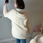 BDG : Cream Sherpa Cardigan Hoodie Photo 2
