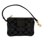 Coach Vintage Black Jacquard Signature Skinny Wristlet Bag Purse Photo 6