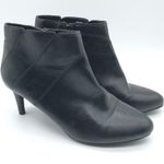 Kelly & Katie Womens Adeelah Ankle Booties Heel Faux Leather Zipper Black Size 9 Photo 0