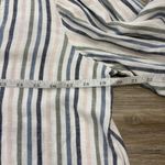 Caslon  Blouse Womens Size Small Linen Stripe Vneck Shirt Lightweight Photo 6