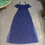 Seraphine Cara Off Shoulder Maternity Maxi Dress Shirred Navy Blue 4 Size undefined Photo 6