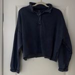 Aerie Navy Cropped Sweatshirt Photo 0