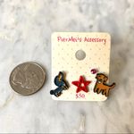 Dachshund & Labrador/Golden Retriever Stud Earring Set Red Photo 2