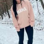 Distressed by HB Peach “Mama” CREWNECK Pink Photo 0