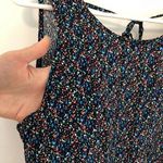 Gap Sleeveless Tie Back Swing Tank Dress Black Rainbow Blue Red Rayon Mini XS Photo 5