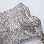 LARA Designs Rhinestones Jeweled Beads Embellished Champagne Mini Dress Size 4 Photo 5