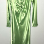 ASOS  DESIGN Light Green cut‎ out satin midi tea dress Photo 0