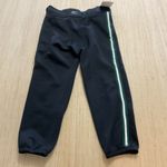 Mizuno Womens Low Rise Belted Softball Pants Black 350150 Elastic Bottom Small Photo 3