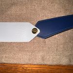 Christian Dior Dior White & Navy Belt with Gold Buckle Photo 5