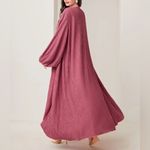 Lantern Sleeve Open Front Coat & Dress. Rose/Red color. Size Medium. Photo 1