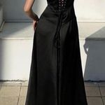House Of CB HOUSE OF‎ CB L D-DD 'Anabella' Black Lace Up Maxi Dress NWOT Photo 1