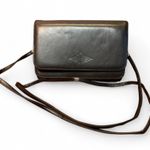 VTG Buxton Black Leather Velvet Touch Cowhide Wallet/Crossbody Bag Photo 0