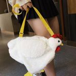 Women’s Faux Fur Cartoon Chicken Plush Tote & Crossbody Bag Photo 1