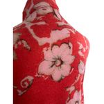 JEAN PIERRE KLIFA Floral Zip Long Sleeve Wool Blend Top Sz Small Red Photo 6