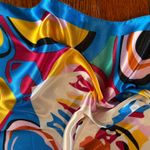 VTG RETRO Abstract Multicolor artwork Square oversized silky scarf 35’/35’ Multiple Photo 6