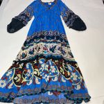 Farm Rio Anika Tiles Blue Maxi Dress Size XS Photo 2