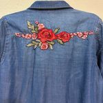 Black Label By C’est Toi Chambray Top Long Sleeve Button Front Shirt Size Large Photo 6