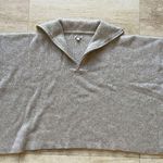 Loft  Womens Sweater XS/S Beige Wool 1/4 Zip Poncho Minimalist Classic Chic Girly Photo 4