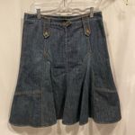 Adrienne Vittadini 90’s-y2k denim flare skirt flattering vertical tab pockets Photo 4