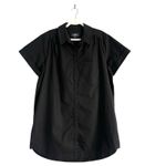 Anthropologie  Maeve Cotton Poplin Shirt Dress Black XL Minimalist casual chic Photo 2