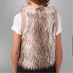 Rebecca Taylor  Faux Fur Glam Vest Silk Lined Size S Photo 1