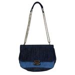Michael Kors  Sloan Blue Denim Crossbody Shoulder Bag Purse Gold Chain Retro Y2K Photo 1