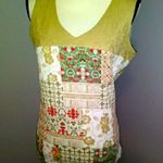 Jason Maxwell NWT  quilted pattern v-neck sleeveless blouse Photo 3