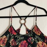 TY Mexican Tropical Leaf Beach Lightweight Summer Tank Spaghetti Strap Dress Black Size M Photo 1