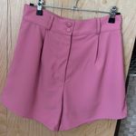 Boutique Pink High Waisted Dress Shorts Photo 1