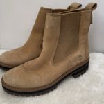 Timberland  A6019 A2HKF Women 9 US Leather Tan Lug Sole Chelsea Pull On Boots Photo 3