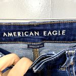 American Eagle  Blue Dark Wash Denim Mid Rise 3" Summer Classic Midi Shorts 4 Photo 1