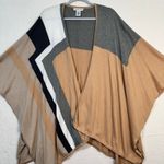 Coldwater Creek Cold Water Creek Color Block Poncho One Size Cotton Angora Contemporary Cape VTG Photo 2