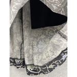 Loft  Ann Taylor Women's Skirt Floral A Line Linen Elastic Waist Black Small Photo 4