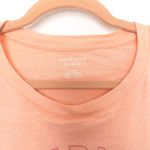 American Eagle Y2K  Womens Top Size L Peach Graphic Logo Slouchy‎ Casual Cropped Photo 1