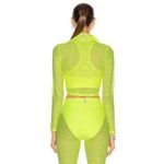 Adam Selman  Sport Perforated Polka Dot Neon Yellow Mesh Crop Top Size XS NEW NWT Photo 1