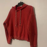 Aerie  oversized cropped hooded sweatshirt hoodie red Photo 3