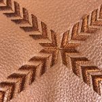 The Sak  Kyetra Leather Shoulder Hobo Bag Brown Embroidered City Office Chic Boho Photo 6