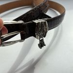 Brighton Belt Brown Leather Medium 3 Dangle Charms Heart Horseshoe Cross B10078 Photo 1