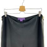 Ralph Lauren Purple Label Collection Silk Trouser Pant Side Stripe Black Size 12 Photo 1