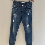 Moussy Vintage Premium Distressed Medium Wash Blue Jeans 25 Style 010AAC12 Photo 2