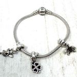 Pandora 3 charm “whimsical” themed sterling silver bracelet Photo 0