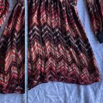 Parker Veronica Silk Mini Dress Women's Sz S Sparkly Red Dark Romantic Western Photo 5