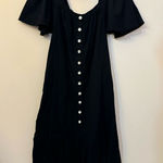 Free People Sweet Sunday Midi Dress Endless Summer Buttondown Black XS Photo 0