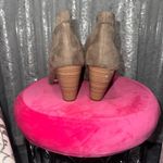 Brown Suede Ankle Booties with Relaxed Fit Tan Size 10 Photo 2