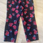Lane Bryant Size 20R Allie Fit Ankle Red Roses Floral Black Dress Pants Photo 2